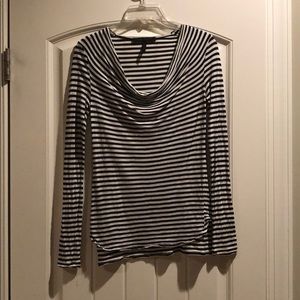 BCBG MAXAZRIA long sleeve stripe top